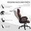 Chaise de bureau en similicuir, pivotante, support lombaire, hauteur réglable, appui-tête inclus, roulettes