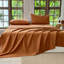 Ensemble de literie 100% coton lavé 4 pièces, 1 drap-housse, 1 drap plat et 2 taies d'oreiller, ensemble de draps texturés confortables-124541786-124541788