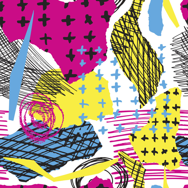 Ruhenstroth Vector Colorful Pattern - Wrapped Canvas Print, 30cm H x 30cm W x 3.8cm D