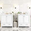 Meuble-lavabo de 60 po avec double meuble-lavabo, rangement et style moderne-991764864