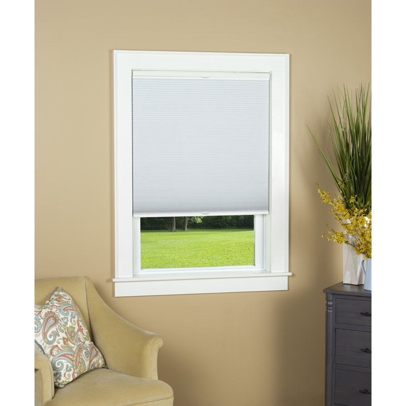 Motorized Blackout Pleated Shade, 35" W x 30" L, White