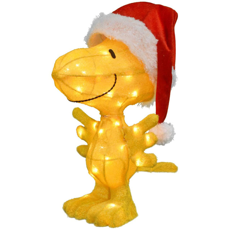 ProductWorks - Chapeau de père Noël en bois pré-éclairé 22 po avec marqueurs Joy Pathway
