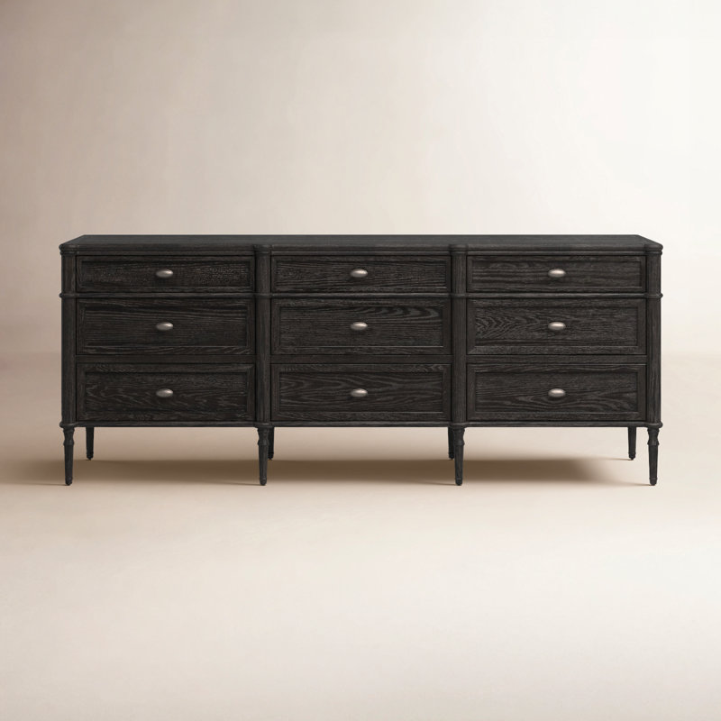Toulouse 9 - Drawer Dresser, Distressed Black
