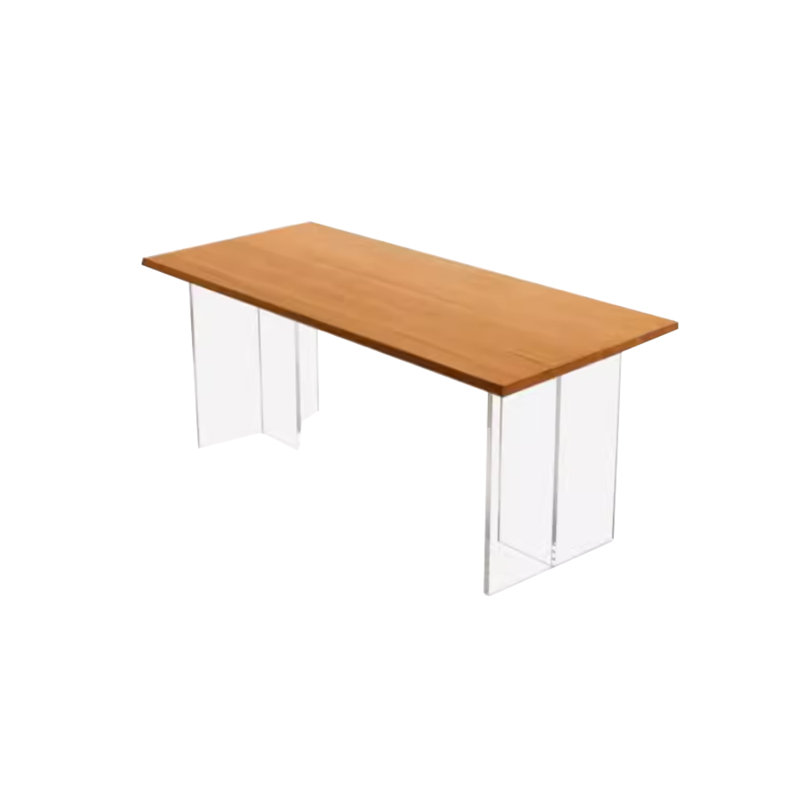 Solid Wood Top Dining Table, 27.55" W x 55.11" L