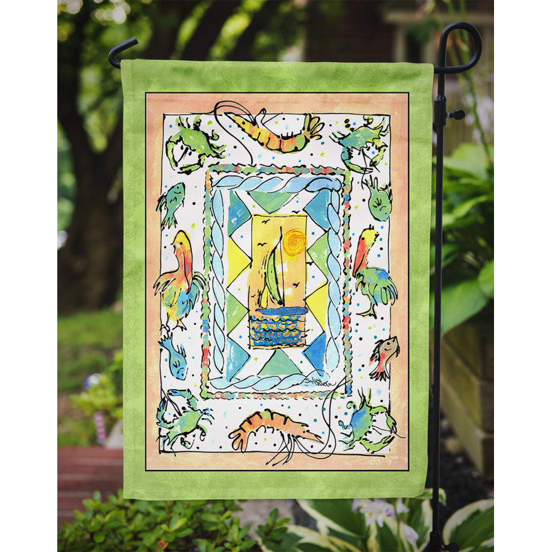 Drapeau de jardin à 2 côtés crabe