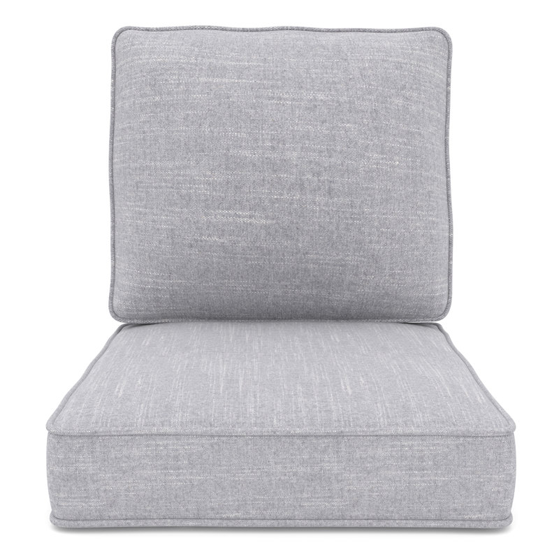 Outdoor Deep Seat Cushion, 23" X 24" X 4" High-Density Foam Patio Chair Cushion, Water-Repellent & UV-Resistant Olefin Fabric Cushion For Chair, Sofa, Loveseat, Patio Furniture
