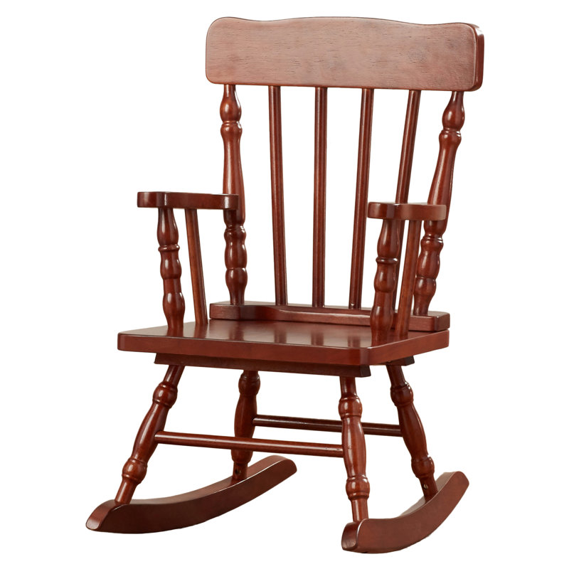 Kowalsky Kids 10'' Wood Rocking Chair, Cherry