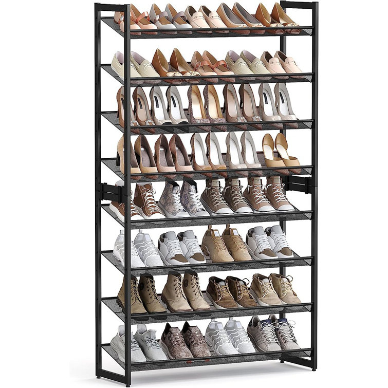 SONGMICS 2-Tier Shoe Storage Rack with Adjustable Shelves