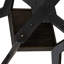 Ensemble de table de cuisine 7 pièces avec similicuir 6 chaises de cuisine parsons gris foncé, dossier capitonné et une table ronde de 48 po au fini noir sablé.-1230690149