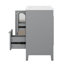 Meuble-lavabo autoportant 24 po avec 2 tiroirs et porte réglable 24 po avec lavabo, tablette réglable