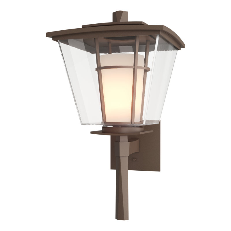 Lanterne murale d'extérieur 1 lumière Beacon Hall, Bronze côtier, H 23,4 po x l 12,1 po x P 12,6 po