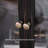 Black Solid Wood China Cabinet Display Cabinet