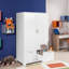 Garde-robe blanche 2 portes 2 tiroirs