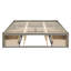 Grand lit plateforme avec 6 tiroirs de rangement, gris antique-55836234-55836228