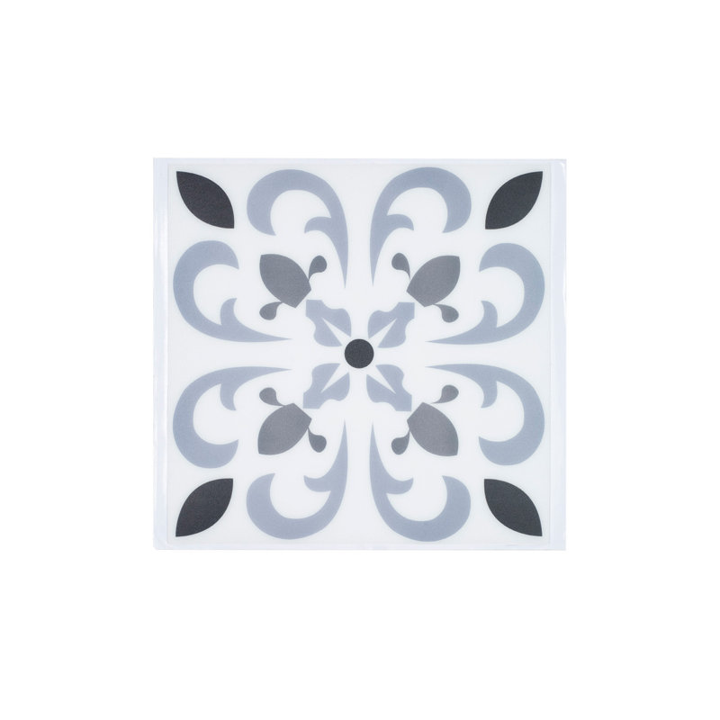 Carlucci 20x20 cm PVC Tile, White/Blue