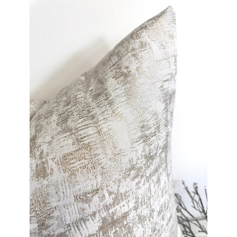 Abstract Gold Square Cushion Cover