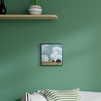 «Cloudy Sky Country Cottage Landscape Soft Meadow» par Melissa Wang - Peinture