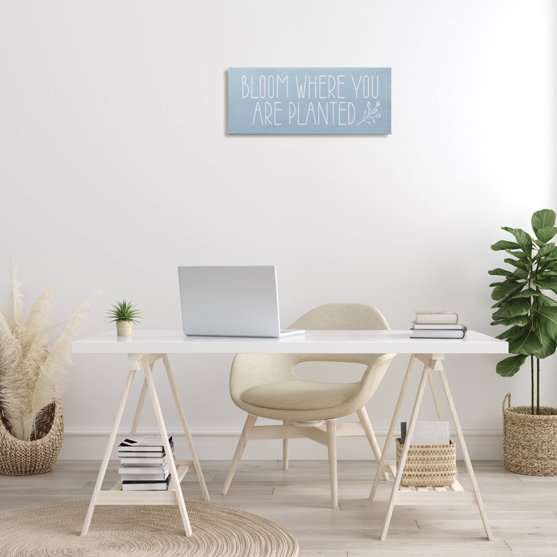Toile «Bloom Where You Are Planted» par Lil 'Rue, H 10 po x l 24 po