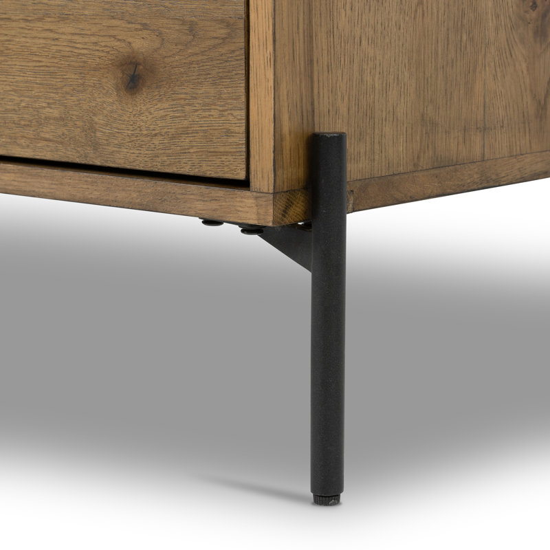 Eaton 3 - Drawer Nightstand, Amber Oak Resin