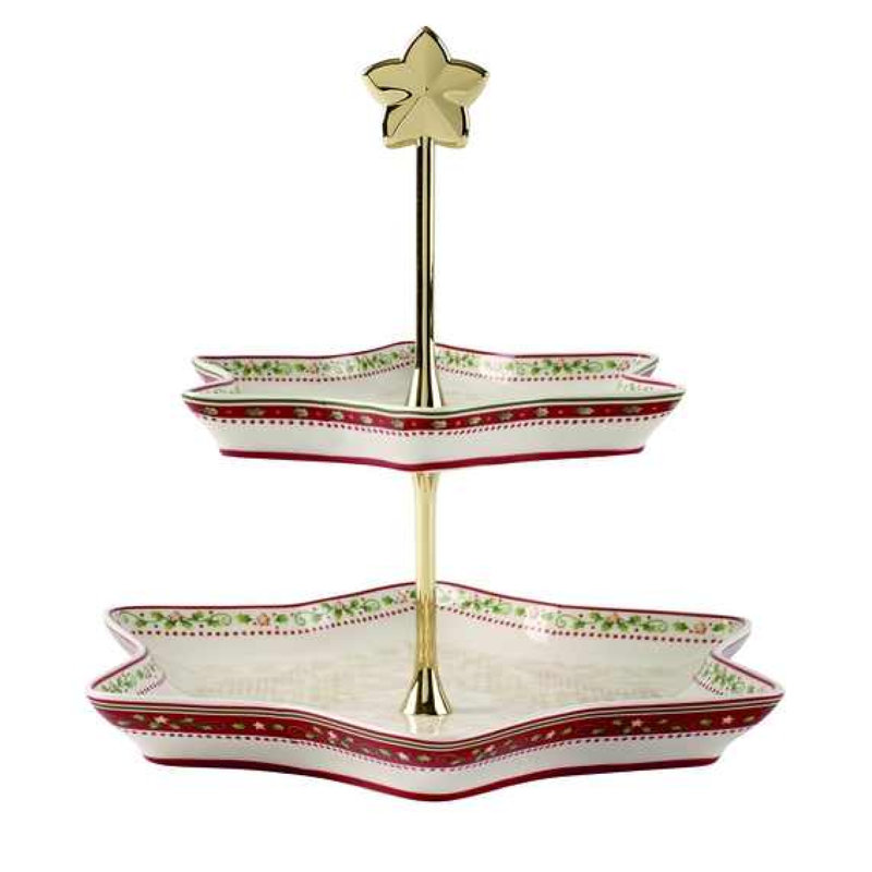 Villeroy & Boch Winter Bakery Delight Holly Tiered Stand