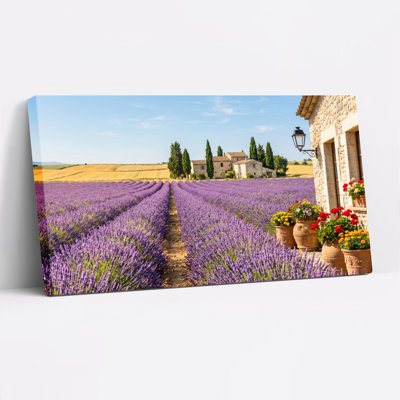 Lavender Field Canvas Wall Art Set Of 1