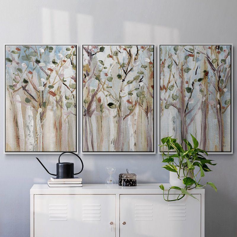 Printemps 3 pièces, H 36 po x l 75 po x P 2 po, Blanc