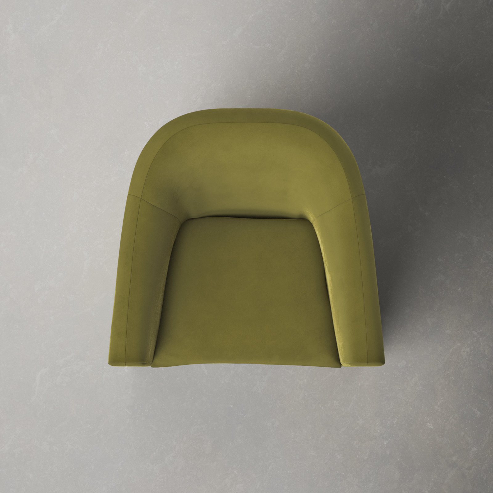 Pollman Barrel Chair, Olive Green Velvet