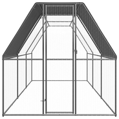 Chicken Cage Walk-in Chicken Coop Pen Poultry Cage Galvanized Steel