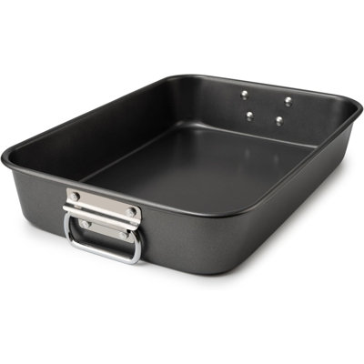 15.7x11x2.8 Nonstick Carbon Steel Lasagna Pan - PFOA-Free Heavy-Duty Roasting & Baking Pan