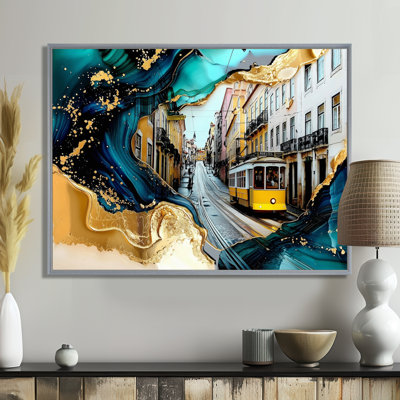 Emerald Lisbon Streets In Portugal I - Portugal Wall Art