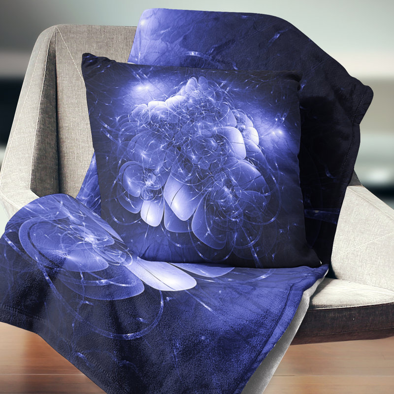 Coussin Alien, Bleu, 16 po x 1 po, Coussin décoratif
