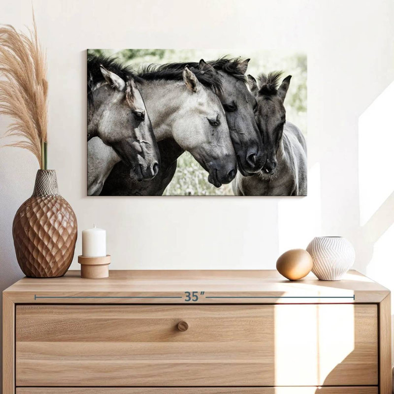 Van Den Four Konik Horses, 16" H x 24" W