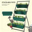 Jardinière surélevée verticale à 4 niveaux (noir, vert)