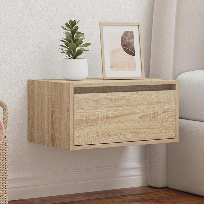 51 cm W Bedside Table, Sonoma Oak