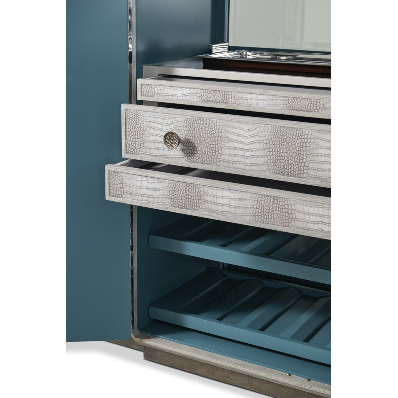 Spencer St. James Bar Cabinet, Argento