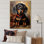 «Cute Dog Dachshund Portrait» - art mural chien