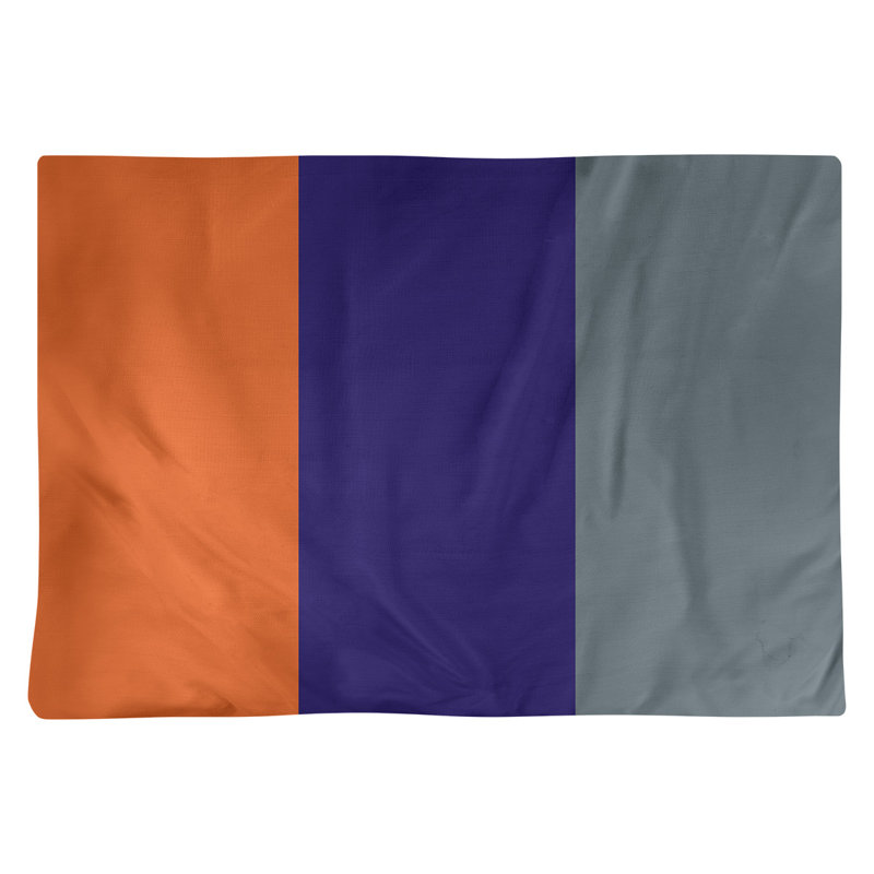 Récapitulatif 18" basket Phoenix, Orange, mauve, gris, Sergé de coton