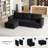 Corduroy 3-Seat Couch Modular Small Sofa, Comfy Upholstered Sofa For Living Room, Apartment, Office-1803191308