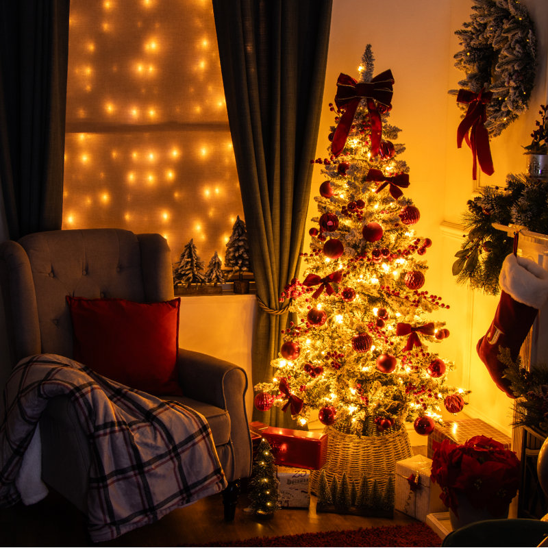 5.91' H Lighted Artificial Fir Christmas Tree