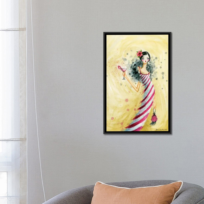 «Holiday Series: Candycane Dress», reproduction d'art sur toile tendue, H 26 po x l 18 po x P 1,5 po, Toile avec cadre noir