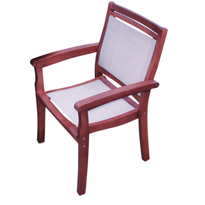 Fleur Stackable Eucalyptus Patio Armchair
