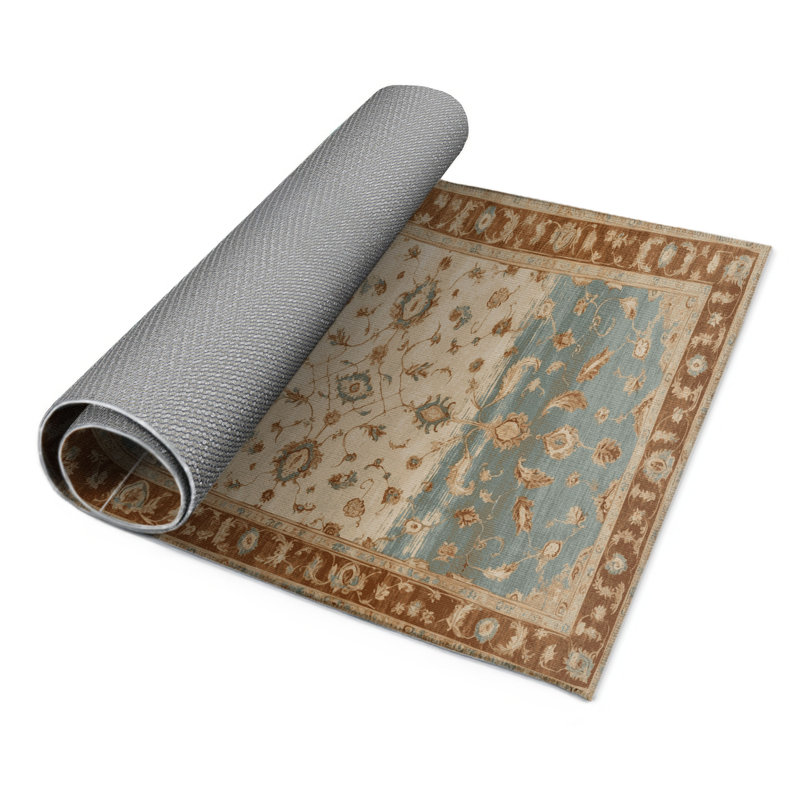 Tapis intérieur et extérieur brun Overdyed, Rectangulaire 2 pi x 3 pi