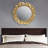 Gingko Leaf Round Wall Mirror 30.5"
