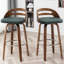 Tabourets de bar pivotants en faux cuir Hesson-192604107-140248719