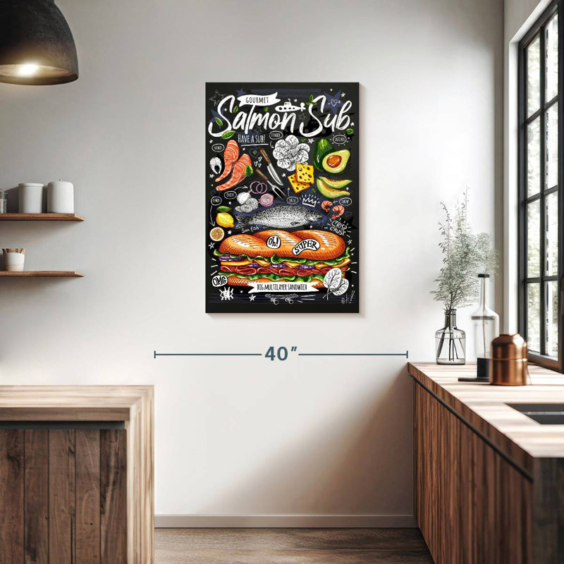Yarlin Salmon Sub Sandwich, 36" H x 24" W