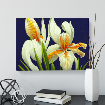 Adorable Iris Flowers - Wrapped Canvas