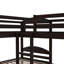 Lit simple en L avec lit gigogne et espresso-446877997