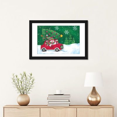 Bringing Home The Christmas Tree - Wall Art Print - Framed Fine Art Paper