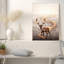 «Glowing Deer In Swirling Golden Mist», art mural sur toile-488540417
