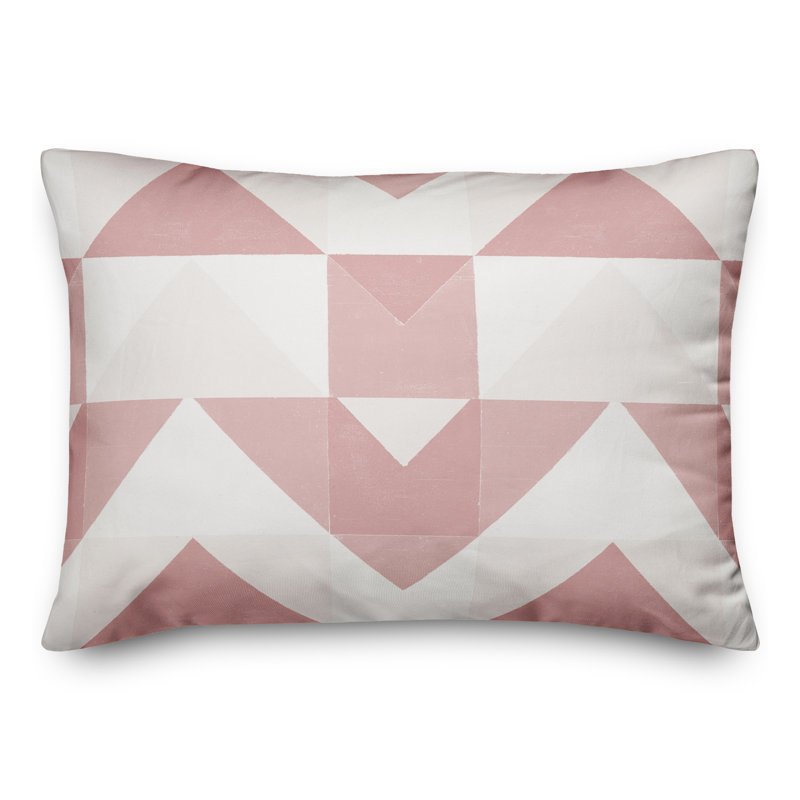 Abstract Outdoor Throw Pillow, Pink